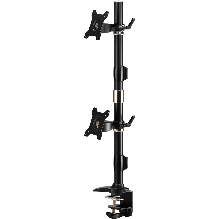 DUAL MONITOR VERTICAL CLAMP MOUNT SUPPORT 24 INCH MONITORS. 75MM OR 100MM VESA.