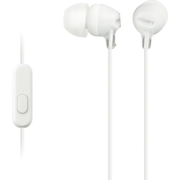 SONY MDR-EX15AP In-Ear EX Monitor Headphones with Mic & Remote, White