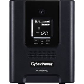 CyberPower Smart App Sinewave PR3000LCDSL 3000VA Pure Sine Wave Tower LCD UPS - Tower - 8 Hour Recharge - 1.98 Minute Stand-by - 120 V AC Input - 6 x NEMA 5-20R, 1 x NEMA L5-30R