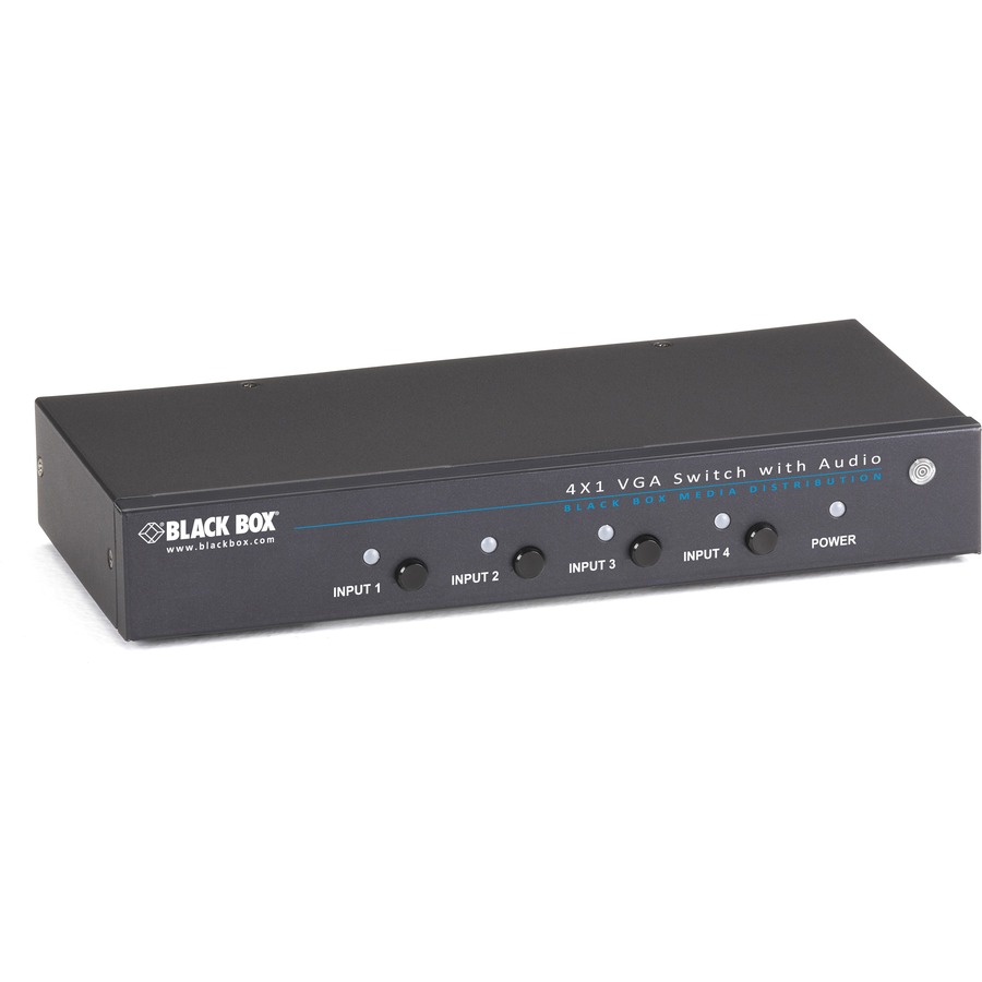 USE THIS LOW-PRICED, HIGHLY RELIABLE 4X1 VGA SWITCH WITH SERIAL AND AUDIO ANYWHE