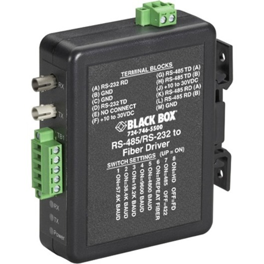 ASYNC RS232/422/485 (2) EXTENDER FIBER - TERMINAL BLOCK TO ST MULTIMODE