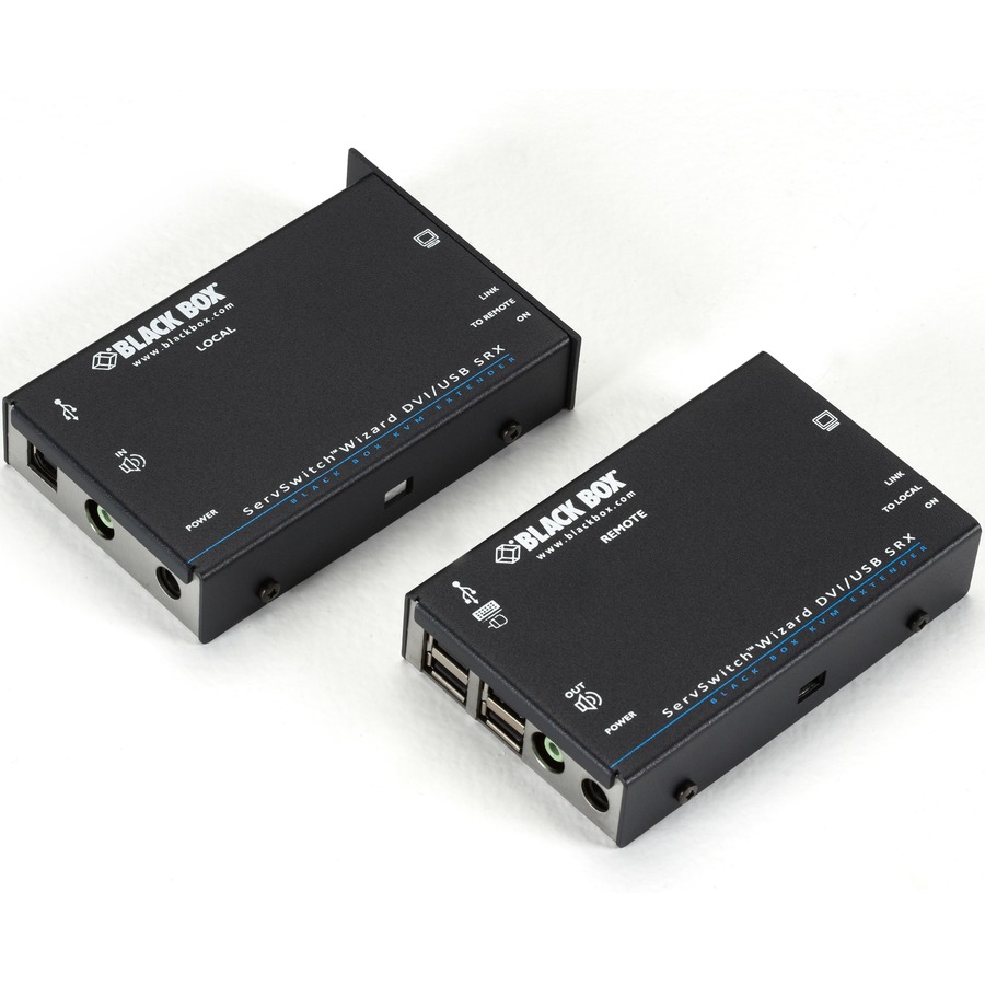 KVM EXTENDER - DVI-D, USB 2.0, AUDIO, SINGLE-ACCESS, CATX