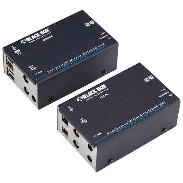 KVM EXTENDER - DUAL-MONITOR DVI-D, USB 2.0, AUDIO, SINGLE-ACCESS, CATX