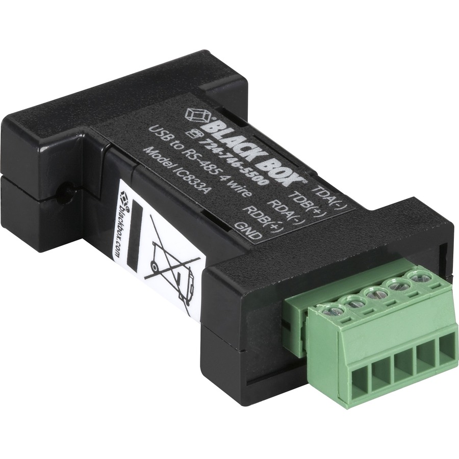 USB 2.0 TO RS485 4-WIRE CONVERTER - TERMINAL BLOCK, 1-PORT