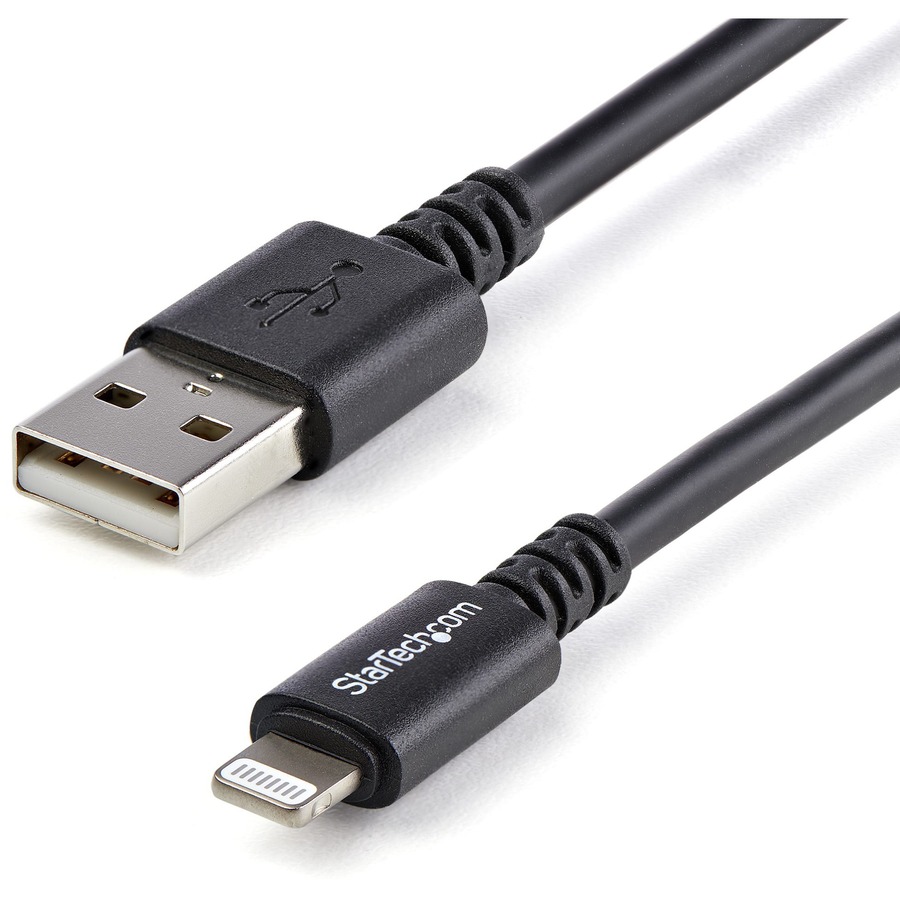 StarTech 3m (10ft) Long Black Apple&reg; 8-pin Lightning Connector to USB Cable for iPhone / iPod / iPad