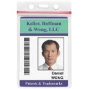 VERTICAL BADGE HOLDER - VINYL - CLEAR - WEATHER RESISTANT - HEAVY-DUTY 30MIL VIN
