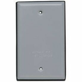 WP COVER 1G BLANK W/ GASKET GRAY