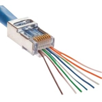 WELTRON RJ-45 SHIELDED CAT5E EZ STYLE W/ INTERNAL GROUND 50 PACK
