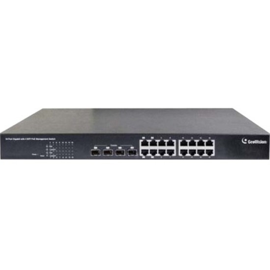 GV-POE1611 16 GIGABIT PORT MANAGED SWITCH (UP TO 15 IP CAMERAS) 250W 802.3AT, WI