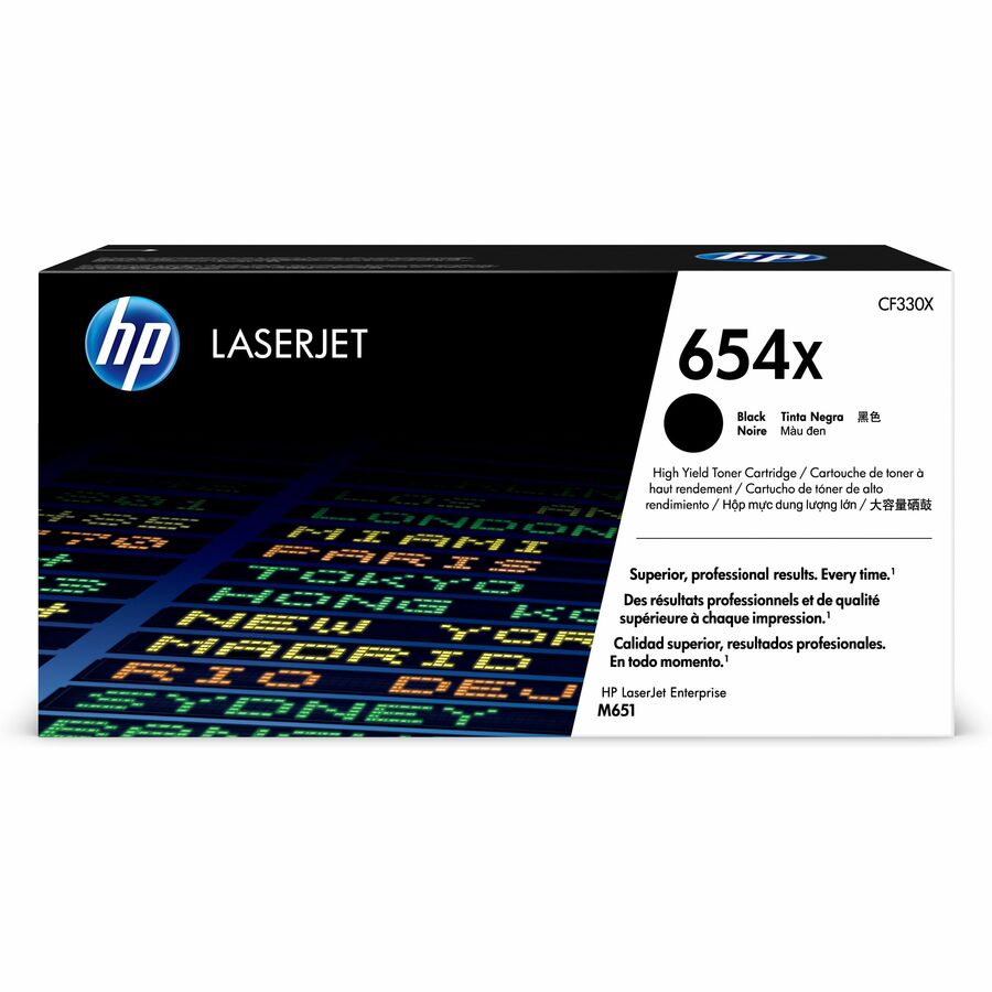 654X Black LaserJet Toner Cart