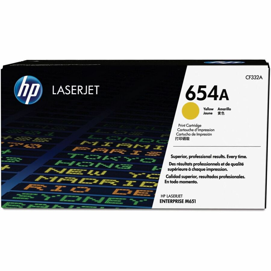 654A Yellow LaserJet Toner Car