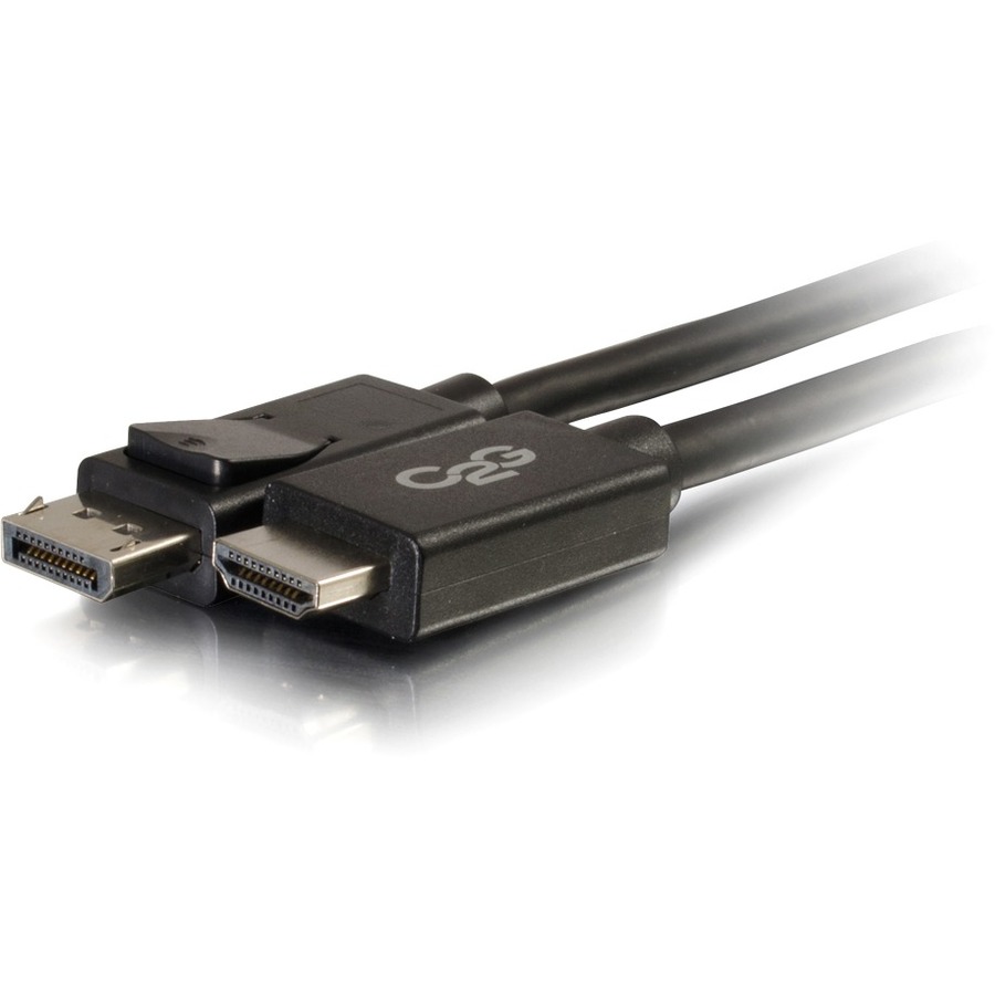 10FT (3M) DISPLAYPORT MALE TO HDMI MALE ADAPTER CABLE - DISPLAYPORT LEFT CONNECT