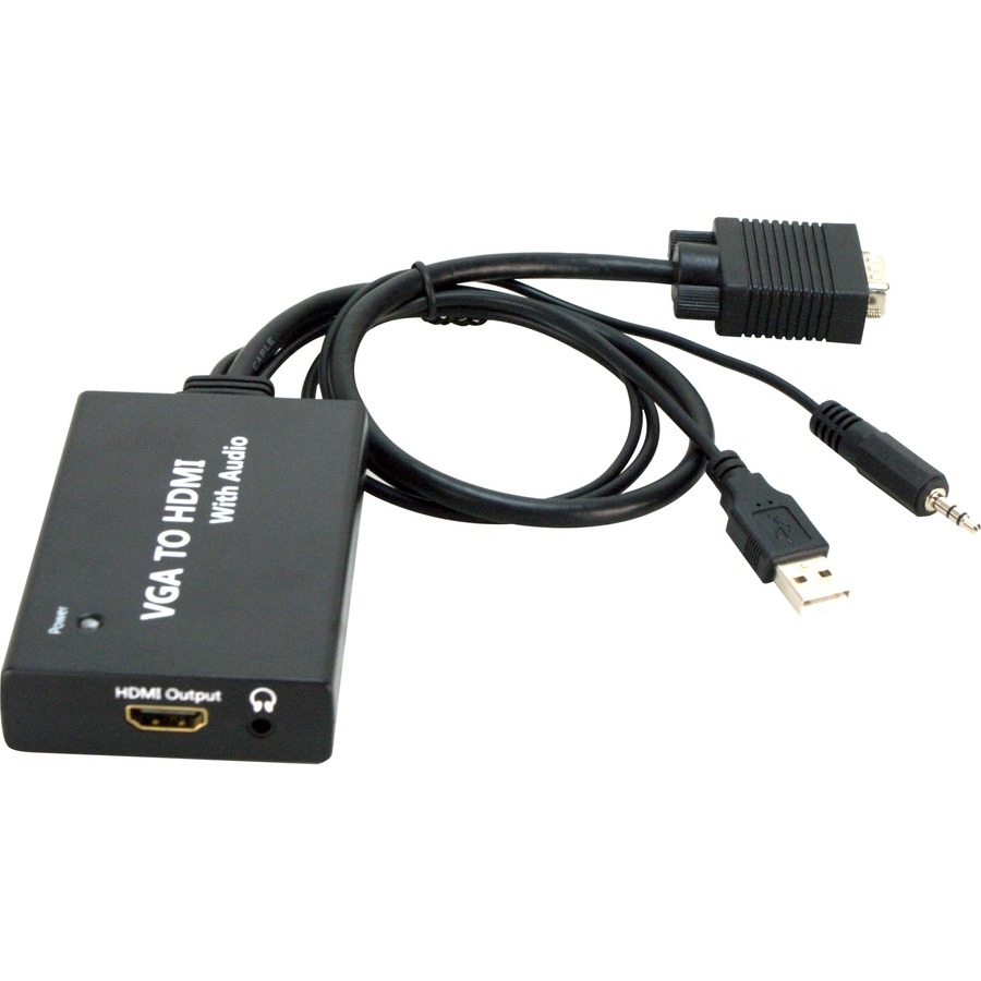 8IN VGA TO HDMI CONVERTER WITH AUDIO AND USB FOR POWER BLACK
