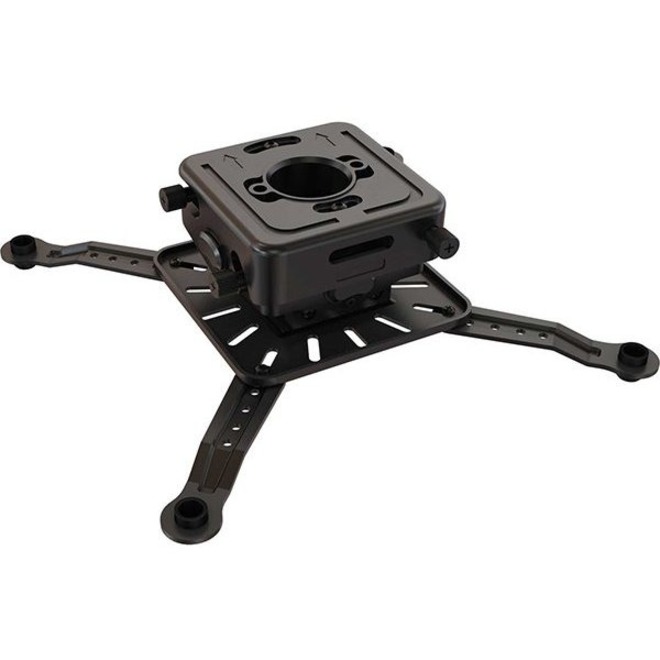 HEAVY DUTY, COMPACT SIZE UNIVERSAL PROJECTOR MOUNT. BLACK ANODIZED ALUMINUM CONS