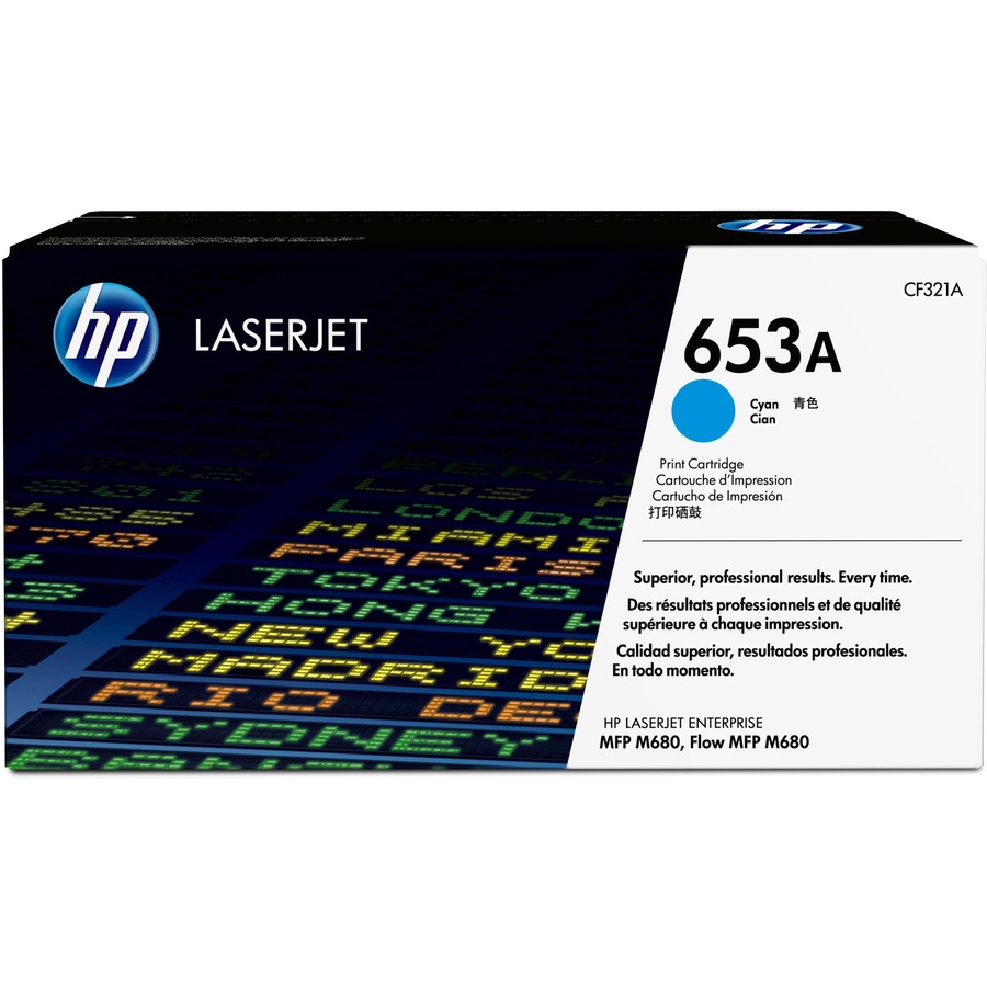 HP (653A) - Cartouche de toner cyan pour imprimantes HP -- Laser - 16 000 pages (CF321A)