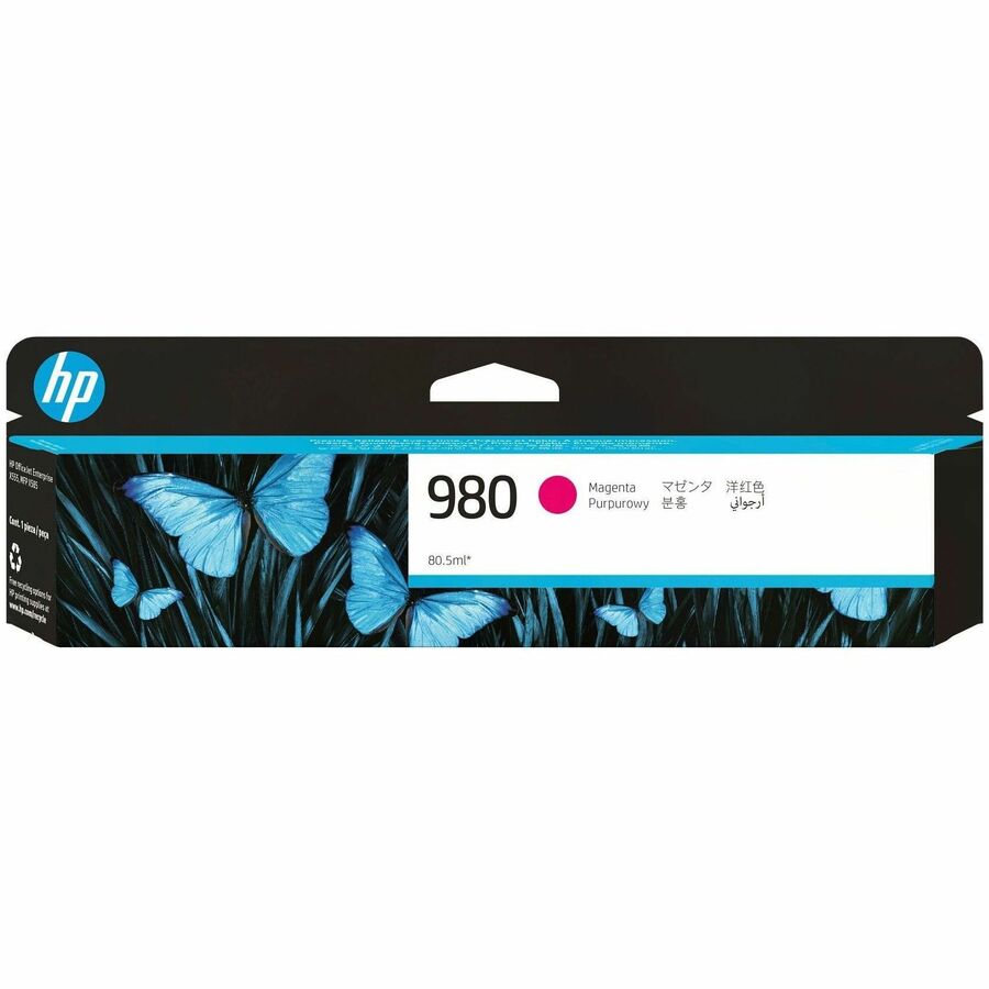 HP 980 (D8J08A) Original Inkjet Ink Cartridge - Single Pack - Magenta - 1 Each