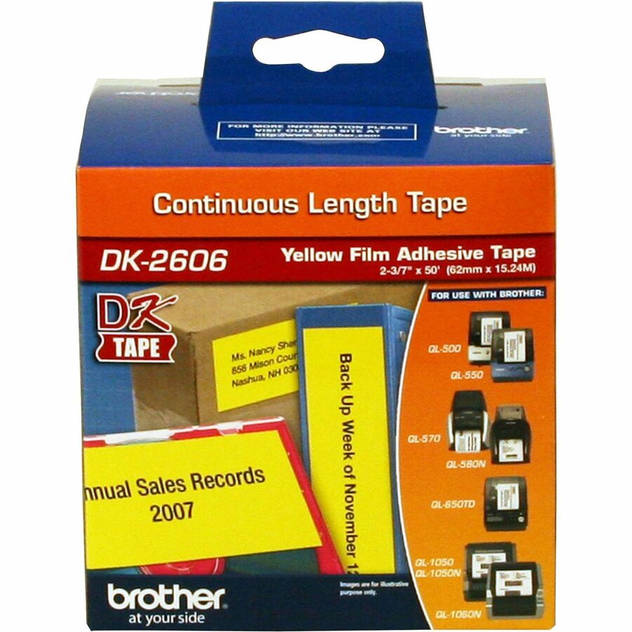 CONTINUOUS LENGTH FILM YELLOW .TAPE 2-1/2IN 62MM 50FT MULTI 3