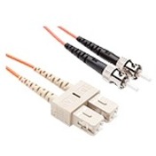 2 METER SC-ST OM1 1GIG FIBER OPTIC CABLE, ORANGE, OFNR, 62.5/125 FIBER, MULTIMOD