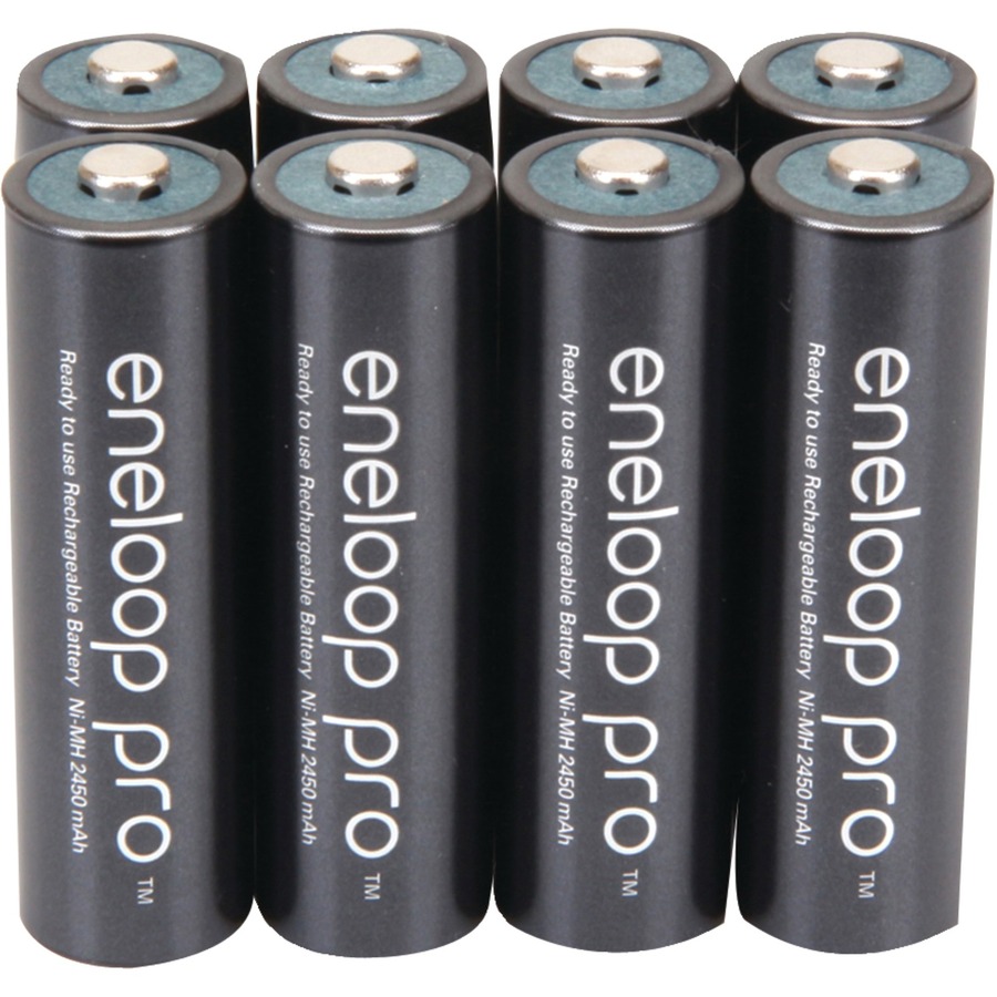 PANASONIC Eneloop Pro AA 2550mAh Rechargeable battery 8 Pack (BK3HCCA8BA)