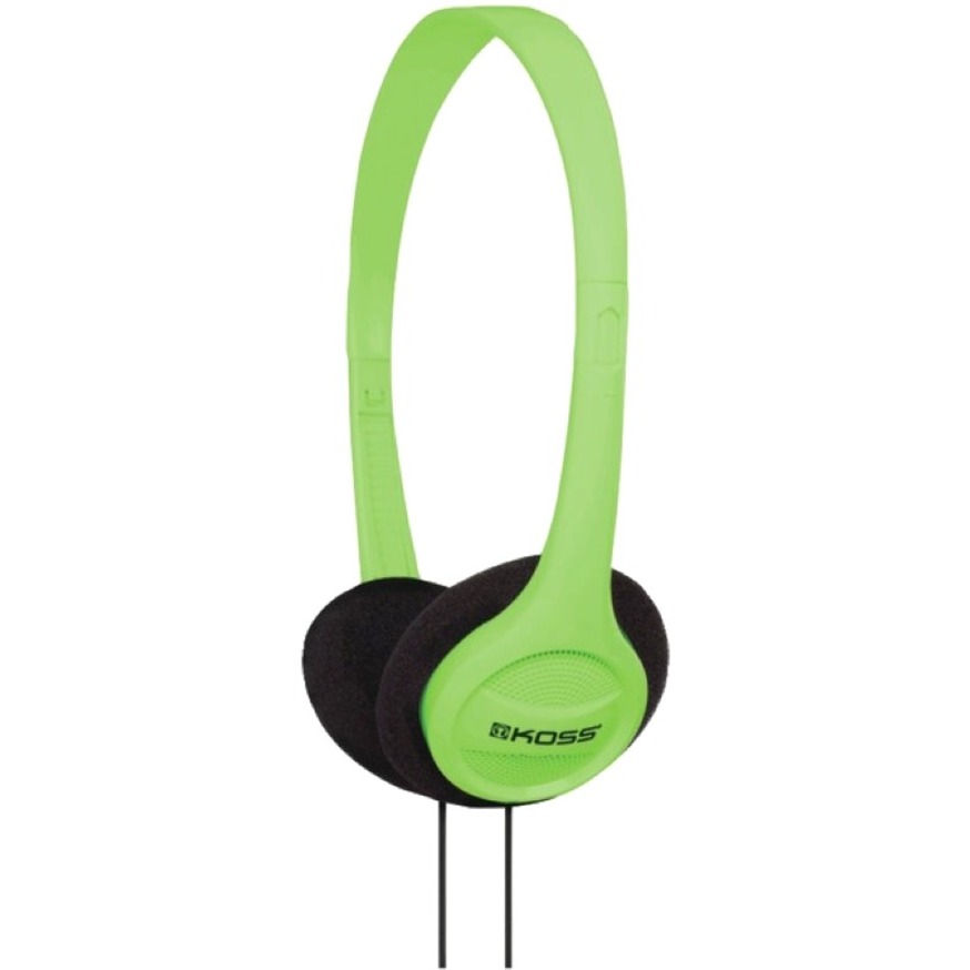 Koss-Headphones Green Portable on Ear Headphone Adjustable Headband