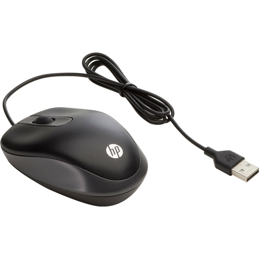 HP USB TRAVEL MOUSE - MOUSE - OPTICAL - 1000 DPI - BUTTONS QTY: 3 - WIRED - USB