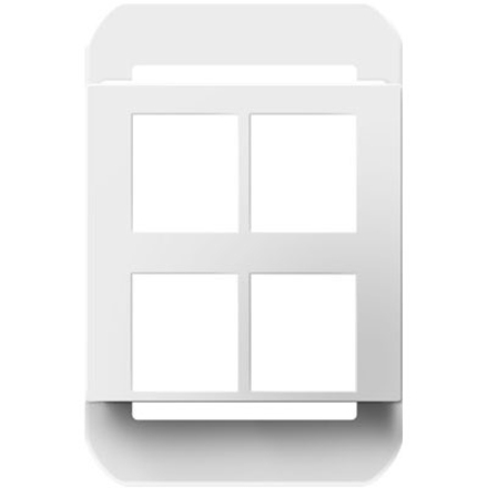 4 PORT FRAME WH