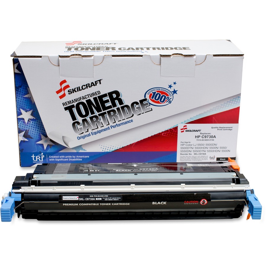SKILCRAFT&reg; Remanufactured Laser Toner Cartridge 645A (C9730A) - Black - 1 Each