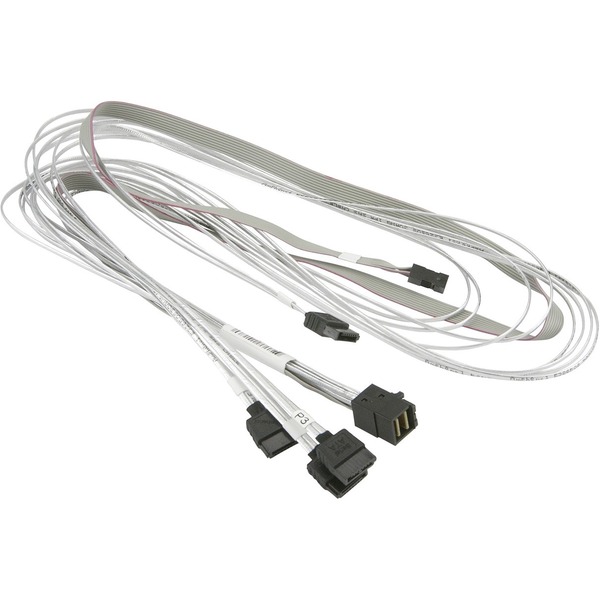 Supermicro Data Cable Kit for RAID Controller - 90/90/75/75cm Mini-SAS HD to 4x SATA Internal Cable w/ 75cm SB (CBL-SAST-0556)