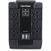 CyberPower Professional Swivel 6-Outlet 1200 Joules Wallmount Surge Protector - 2x 2.4A USB Charging Ports Black (CSP600WSU) *in Brown Box