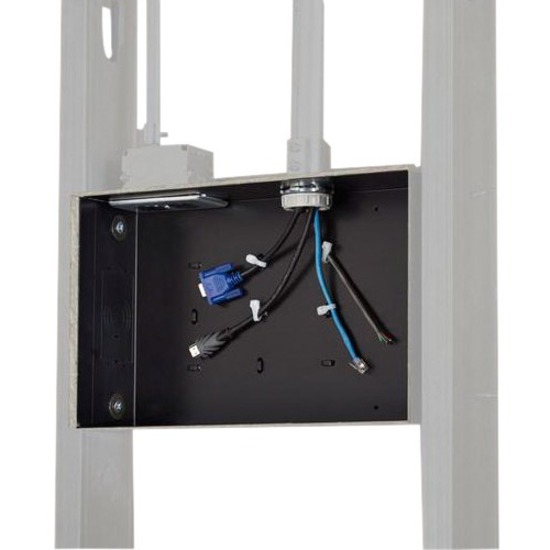 THE PAC525 SIMPLIFIES FLAT PANEL INSTALLATION BY PROVIDING AN ORGANIZED, RECESSE