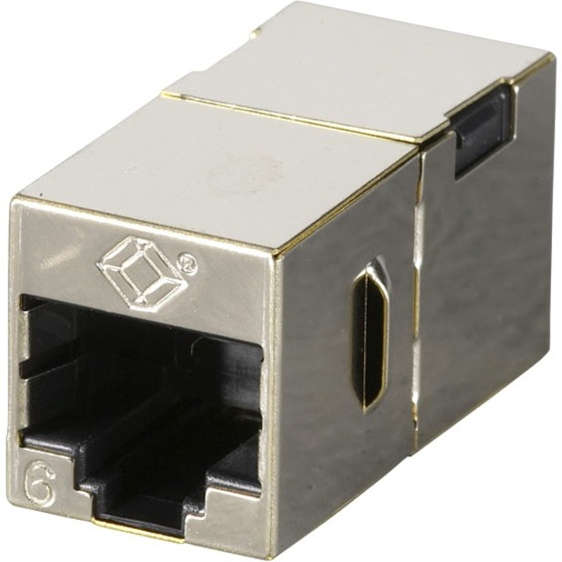 CAT6 COUPLER - SHIELDED, STRAIGHT-PIN, SILVER, 10-PACK