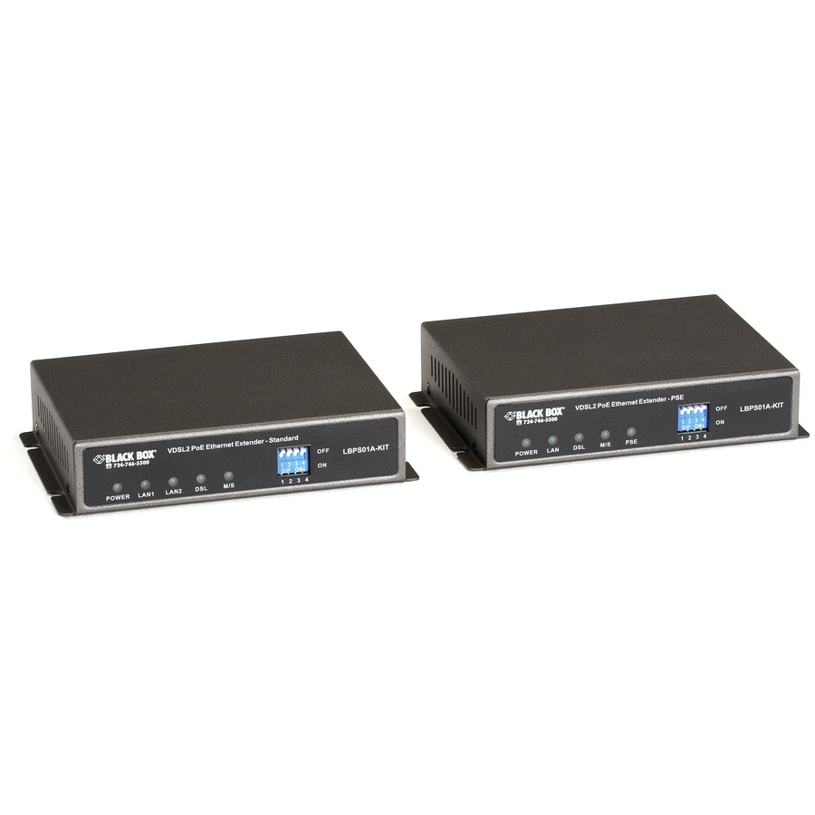 ETHERNET EXTENDER KIT POE. EXTENDS 10/100MBPS ETHERNET RJ45 OVER COPPER OR CATX