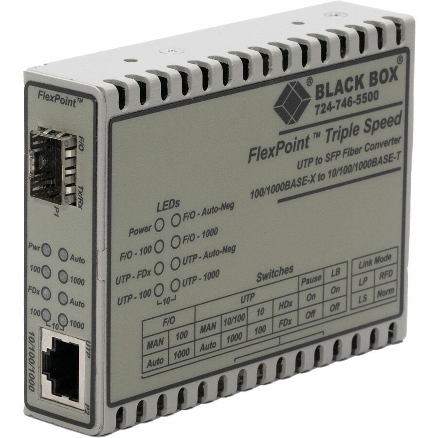 GIGABIT ETHERNET (1000-MBPS) MEDIA CONVERTER - 10/100/1000-MBPS COPPER TO 100/10