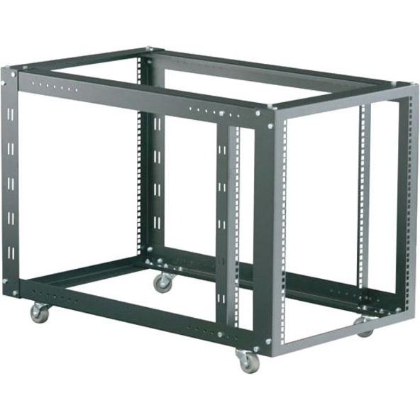 FLEX DEPTH RACK - 12U, 4-POST, 21-IN. X 36-IN. D, M6 SQUARE HOLES, 360-LB. CAPAC