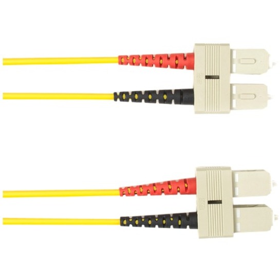 OM1 62.5/125 MULTIMODE FIBER OPTIC PATCH CABLE - OFNR PVC, SC TO SC, YELLOW, 5-M