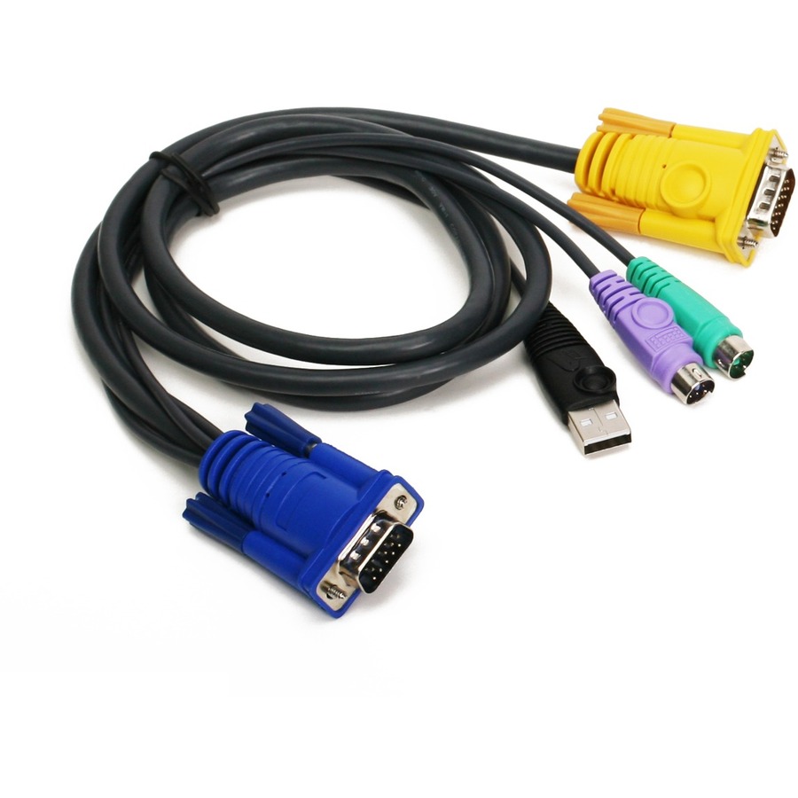 6FT PS/2 USB KVM CABLE CUSTOM-MADE CABLE F/ HIGHEST SIGNAL