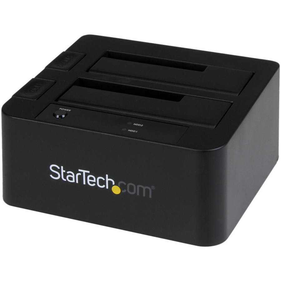 DUAL-BAY HARD DRIVE DOCK FOR 2.5 / 3.5 SATA DRIVES; SATA I/II/III HDD/SSD; ESATA