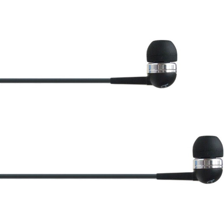 4xem Earphones with Mic and Volume Control for Iphone Android Black