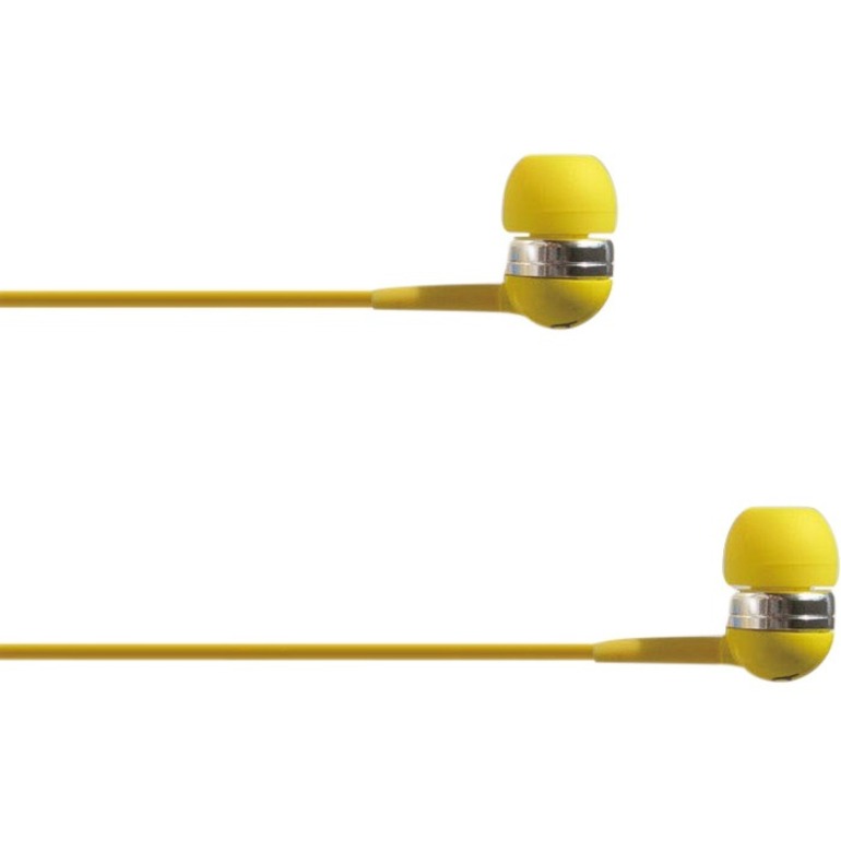 4xem Earphones with Mic and Volume Control for Iphone Android Yellow