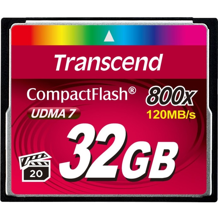 COMPACTFLASH 800 - FLASH MEMORY CARD - 32GB - 3.3V - 5V - READ SPEED (MAX.): UP