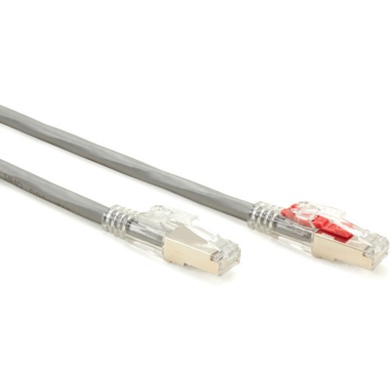 CAT5E 100-MHZ LOCKING SNAGLESS STRANDED ETHERNET PATCH CABLE - SHIELDED (F/UTP),