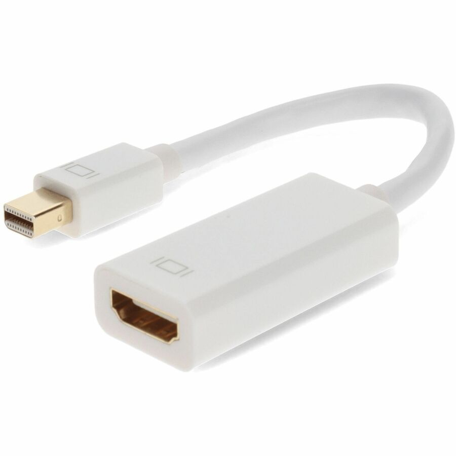 ADDON 5 PACK OF 8IN MINI-DISPLAYPORT MALE TO HDMI FEMALE BLACK ADAPTER CABLE