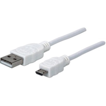 3.3 Ft USB 2.0 Cbl Am-Micro Bm Wht