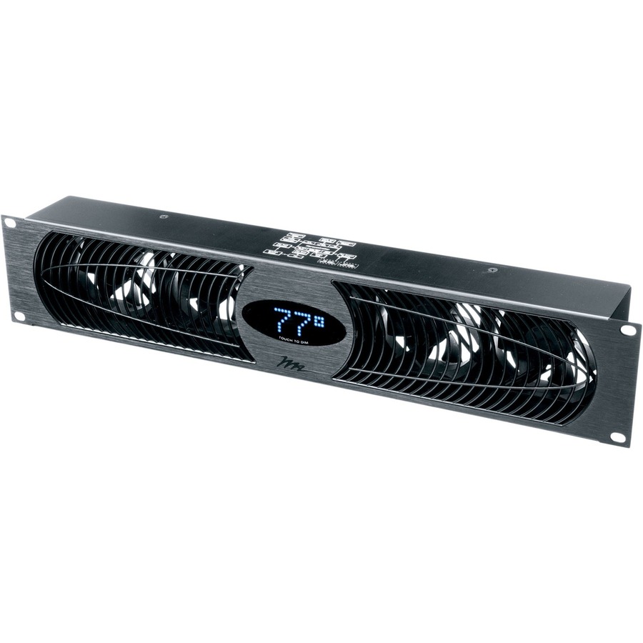 FAN PANEL, 100 CFM, 27DB, ANODIZED, 220 - 240VAC, W/DISPLAY