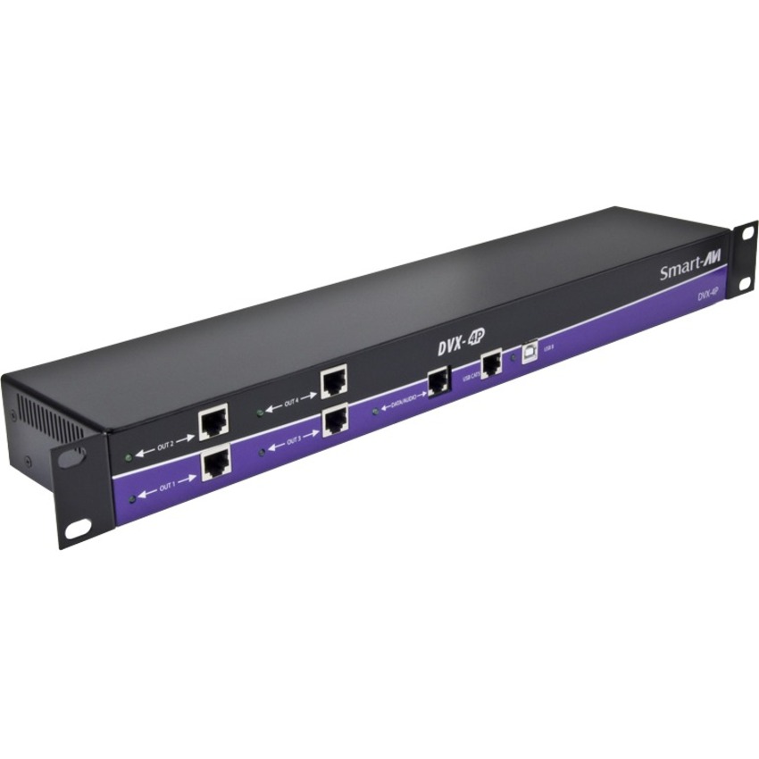 DVX-4P CAT6 STP RECEIVER WITH INTERNAL POWER SUPPLY; SUPPORTS 4 DVI-D, USB, AUDI