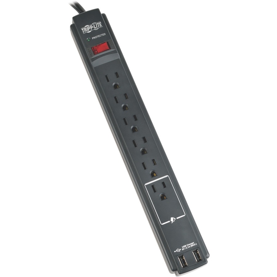 TRIPP LITE SERIES PROTECT IT 6-OUTLET SURGE PROTECTOR, 6 FT. (1.83 M) CORD, 990