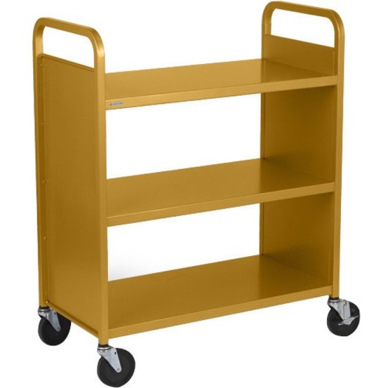 BOOK/UTIL TRUCK 3-FLAT SHLF DBL SIDE