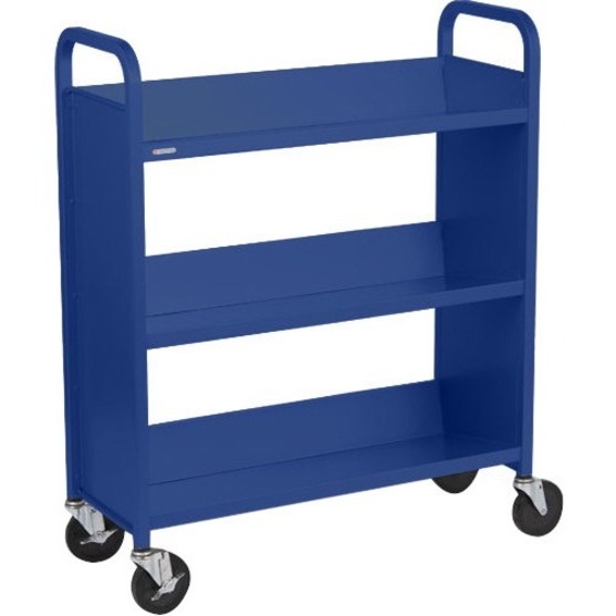 BOOK/UTIL TRUCK 3-SLANT SHLF SINGLE