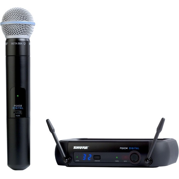 SHURE PGXD Digital Series Wireless Handheld Microphone System with Beta 58 Capsule