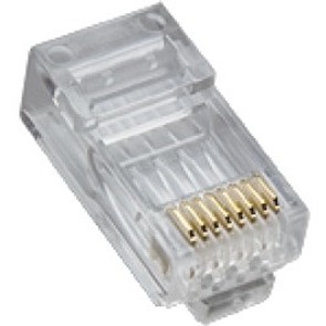 RJ45 (8P8C), CAT5E HP, ROUND-SOLID 3-PRONG. 100/JAR.